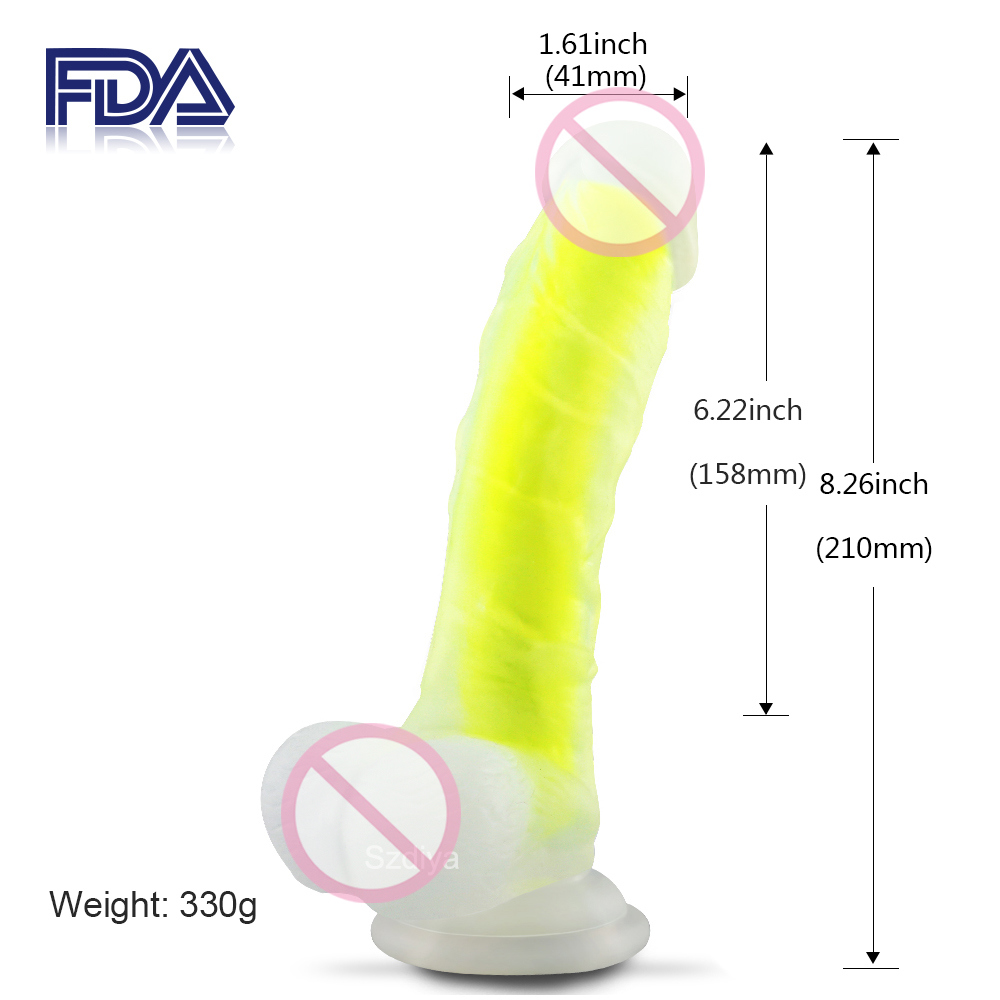 Dual Layer Dildo Real Skin Rubber Artificial Penis Sex Toy for Female (DYAST412MC)