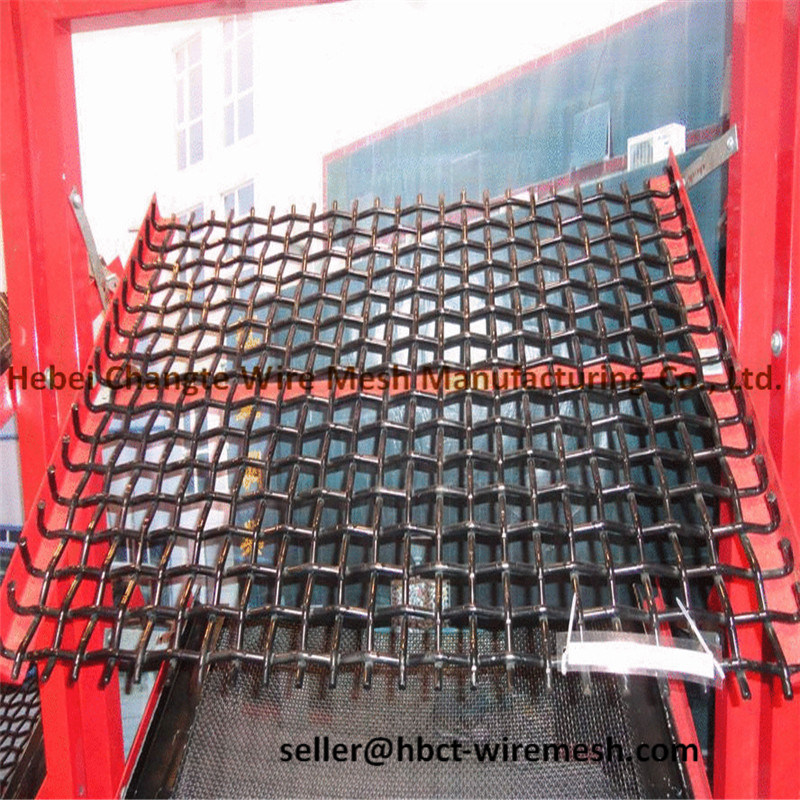 High Carbon Steel Double Crimped Vibrating Screen Wire Mesh for Stone Crusher