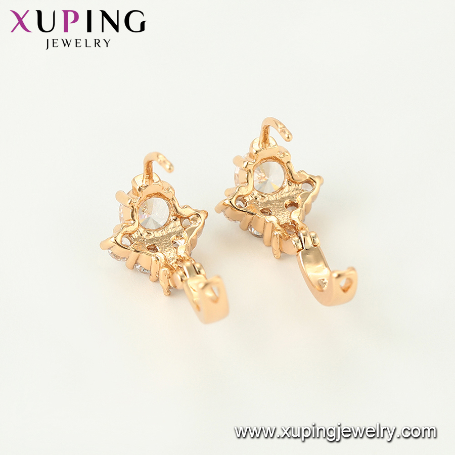 Fashion Fancy CZ Diamond Rose Gold Color Imitation Jewelry Earring