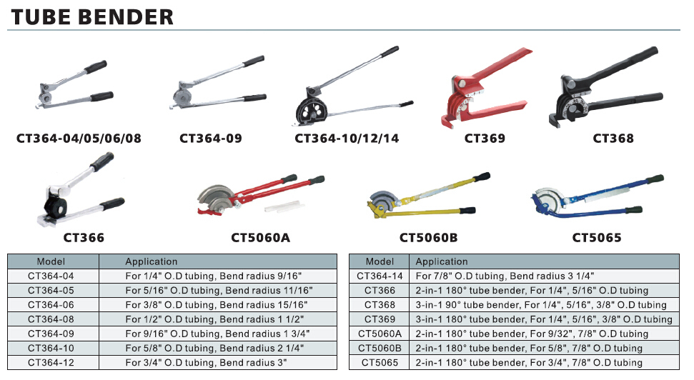 Refrigeration Tools Copper Tube Tools Tube Cutter Flaring Tools Expander Tools CT201 CT808A CT105 CT206 CT806 CT100 CT200 CT277 CT364 CT208