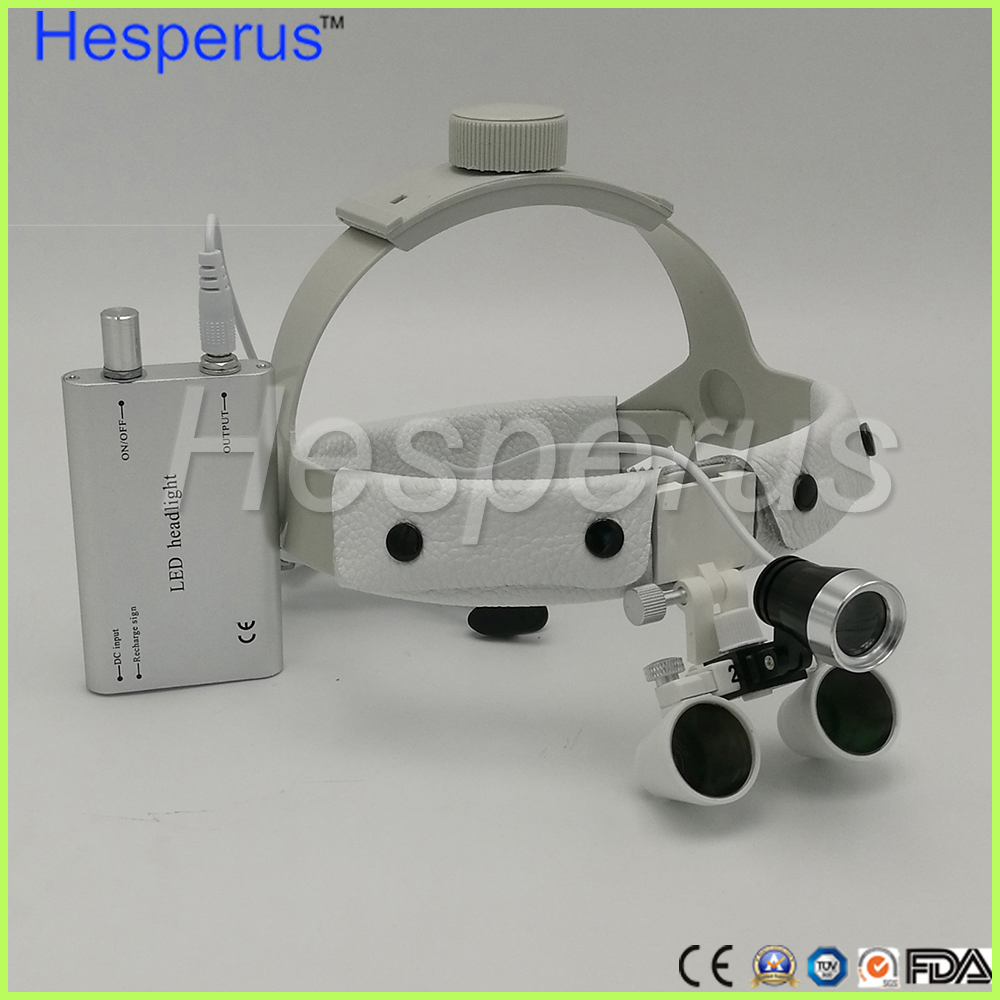 3.5X / 2.5 X Magnifying Dental Loupes with LED Headlight Magnifier Hesperus