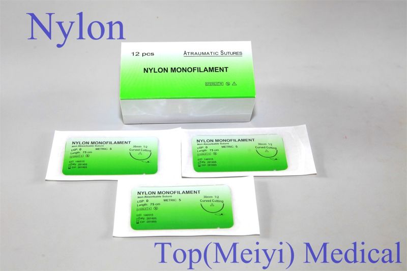 Surgical Suture with Needle - Nylon Monofilament Non Absorbable Suture