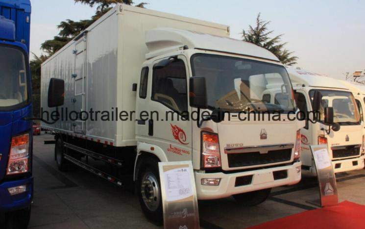 China HOWO 4X2 Light 10 Ton Lorry Truck Cargo Van Truck