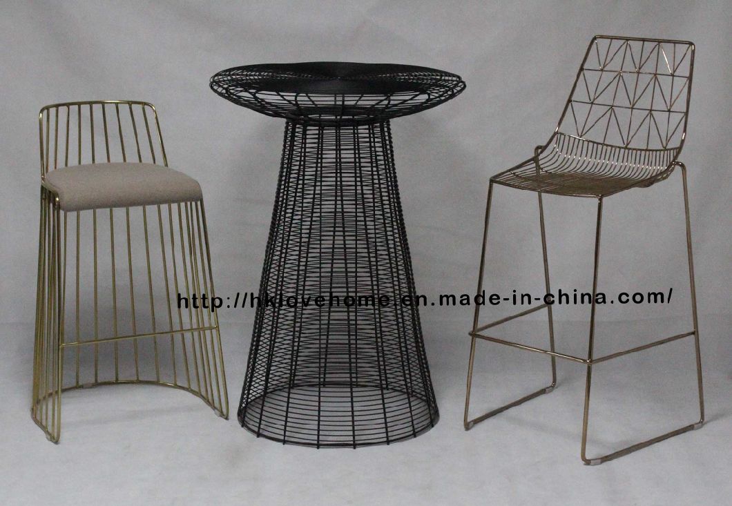 Morden Leisure Restaurant Dining Furniture Metal Wire Bar Table