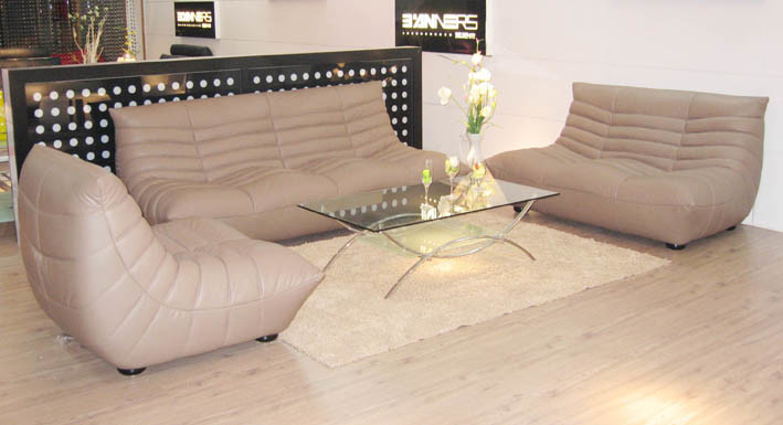 Modern Corner Sofa Living Room Genuine Leather Sofa (B-240B)