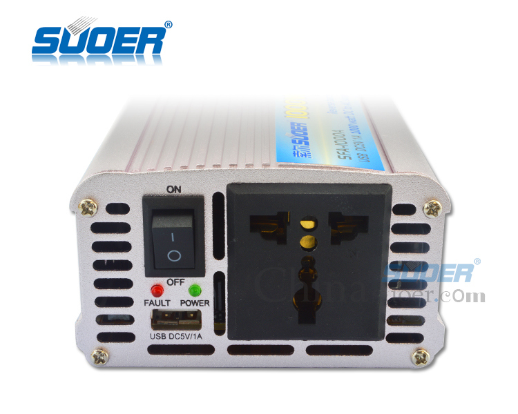 Suoer Manufacture External Fuse 1000W 12V DC AC Power Inverter (SFA-1000A)