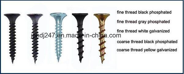 Black Harden Phosphatized Fine Thread Drywall Screw