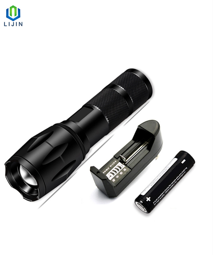 Super Bright Telescopic Zoom LED Flashlight for Outdoor Hiking