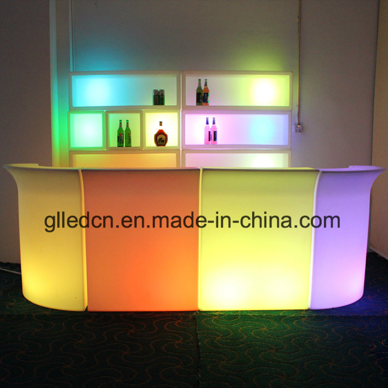 Illuminated LED Bar Counter RGB Lights Table for Events