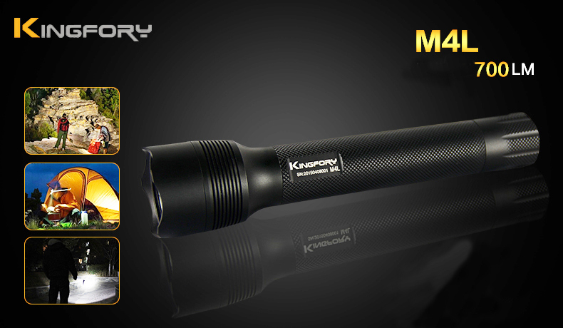 Tactical 700lumen 3modes 2*26650 Rechargeable Xml-T6 LED Flashlight