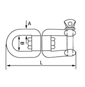 Marine Jaw/Eye Swivel for Anchor Chain Connector for Boat