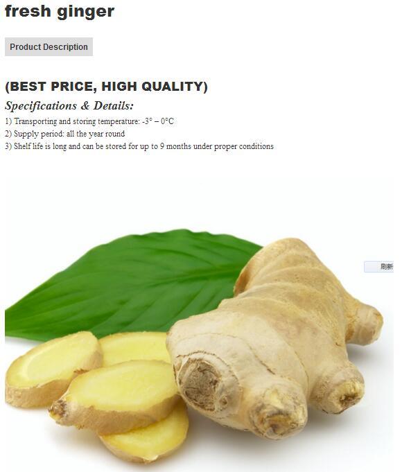 Competitive Price of Per Ton New Crop Nature Fresh Ginger /Sushi Ginger