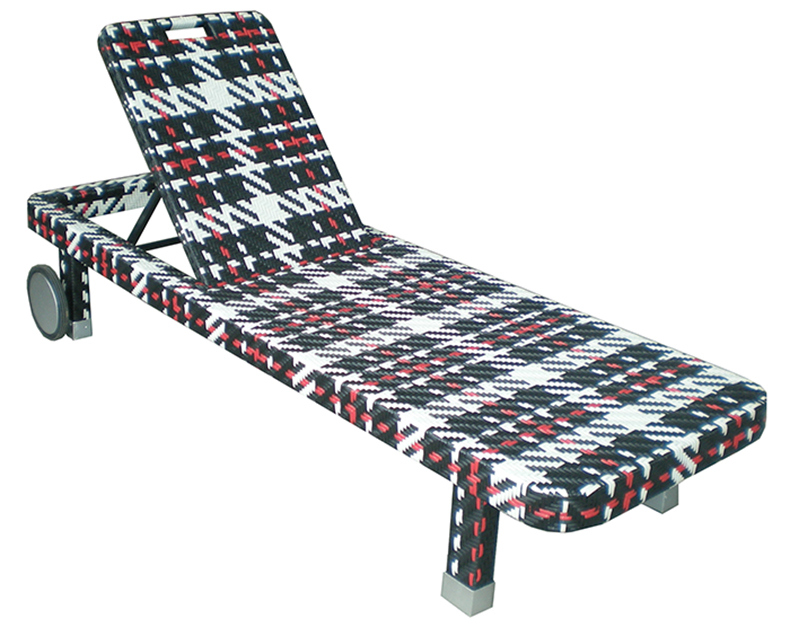 Leisure Outdoor Furniture Beach Sunbed Resort Area Rattan Lounge Chair