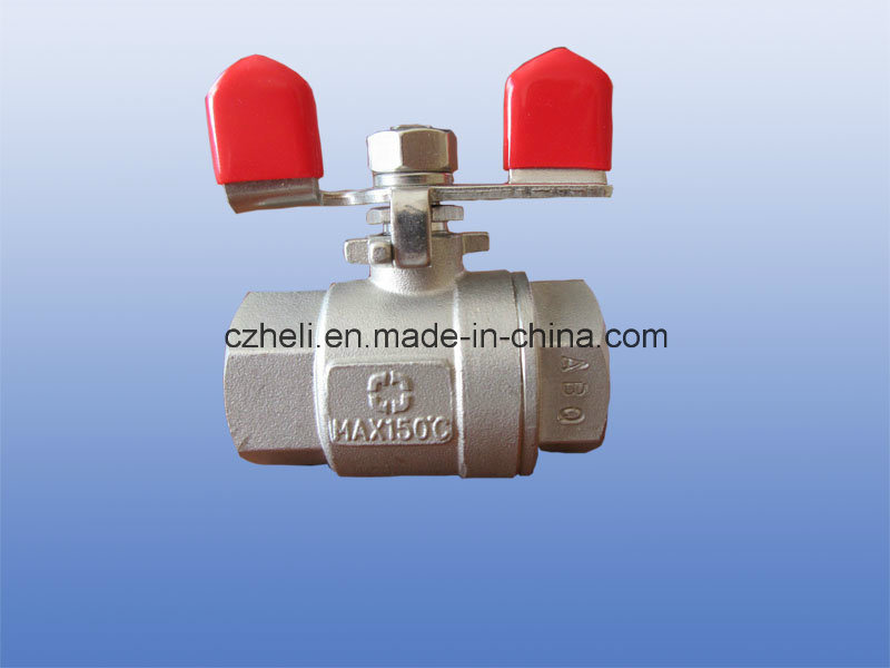 Stainless Steel 2PC Ball Valve with Butterfly Handle