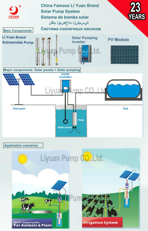 Solar or Electric Water Submersible Pump Price for Agricultural