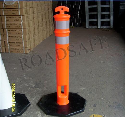 Traffic Warning 1100mm Sign PE Reflective Warning Post Delineator Post T-Top Bollard