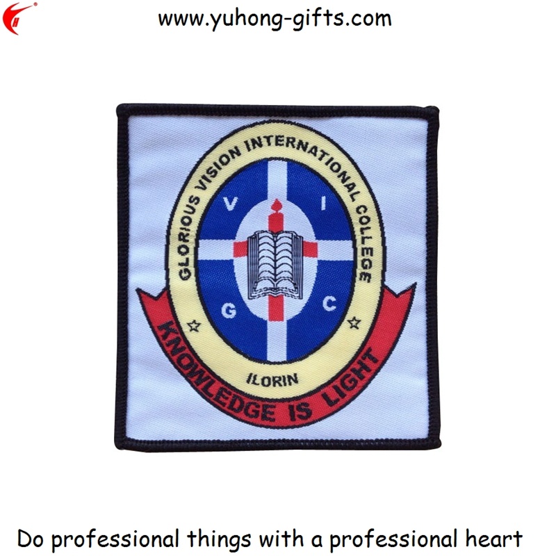 Customized Design College School Uniform Woven Patch (YH-WB063)