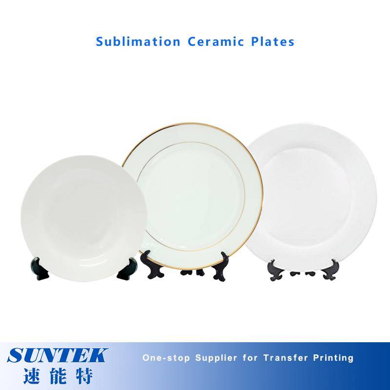 Sublimation White Ceramic Plate with Hot Press Printing