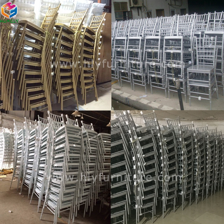 Stacking Aluminum Metal Resin Hotel Restaurant Wedding Chiavari Chair