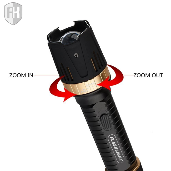 2017 Zoomable Self Defense Flashlight Stun Guns