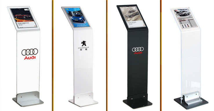 Floorstanding Acrylic Sign Display with Brochure Holders