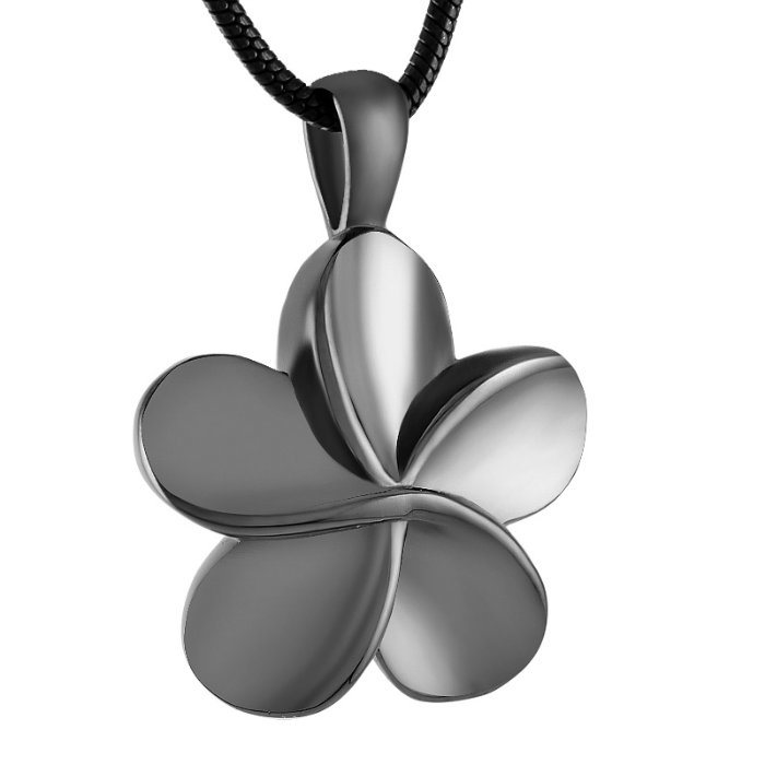Flower Shaped Memorial Urn Necklace Cremation Pendant Jewelry