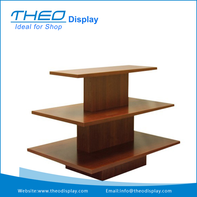 Rectangle Wooden Table Display Rack for Super Market and Shopping Mall