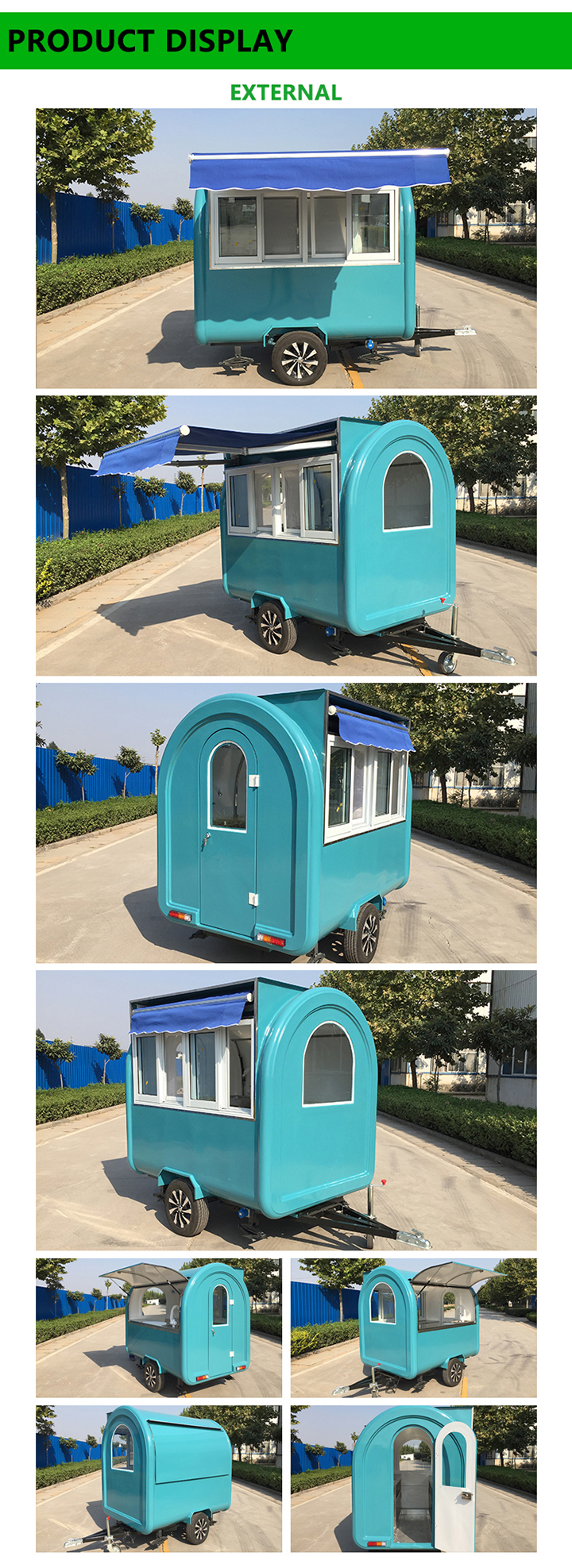 Small Drinks Food Van Cart Color Customized