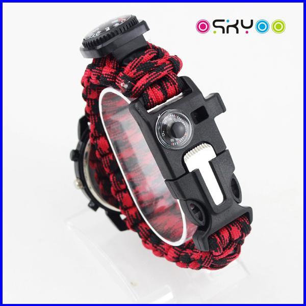 Emergency Outdoor Survival Bracelet 550 Paracord Watch