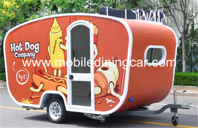 Mobile Fast Food Cart Street Style Food Truck Snack Vehicle for Sale