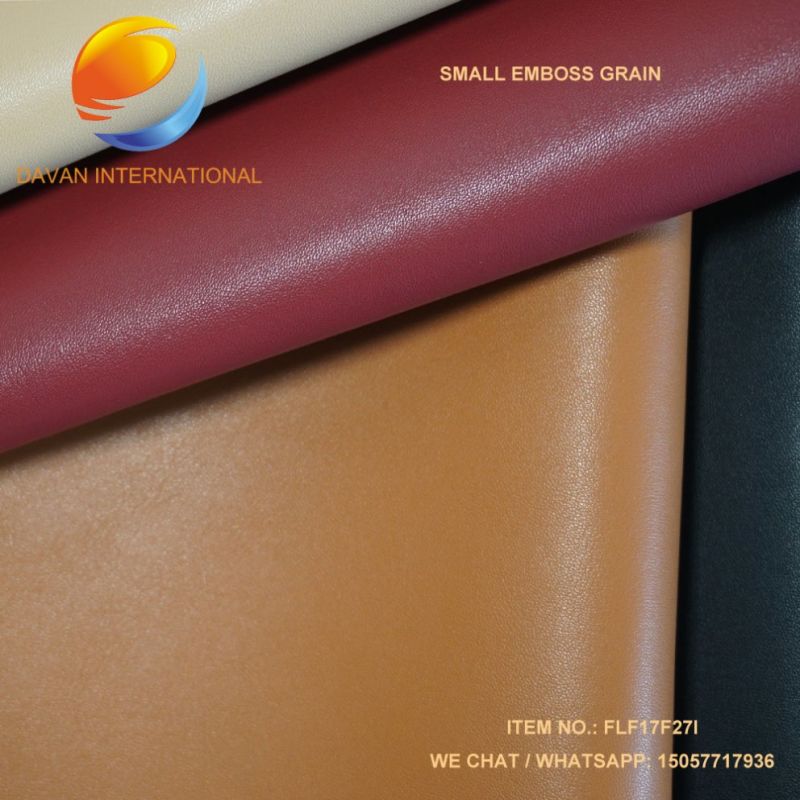 Artificial Leather in Emboss Polish Surface for Shoes Bags Furniture