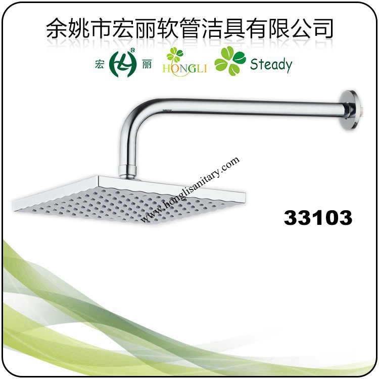 33106 Chrome Plated Shower Head with Ss Arm Made From Plastic