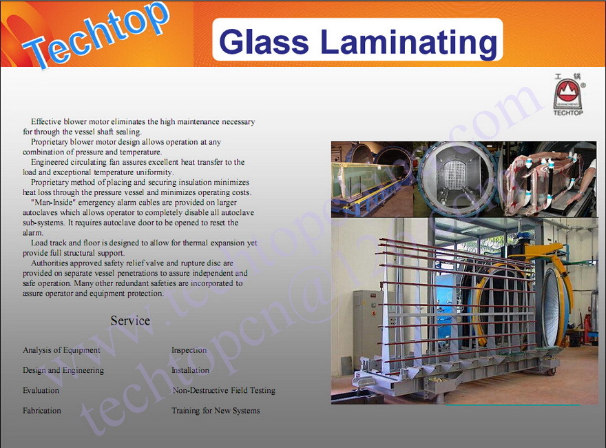 Door Safety Interlocks Laminated Glass Autoclave /Autoclave Glass Machine