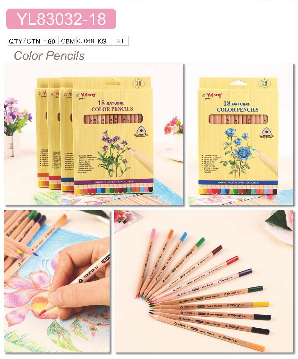 24 Color Pencils for Students