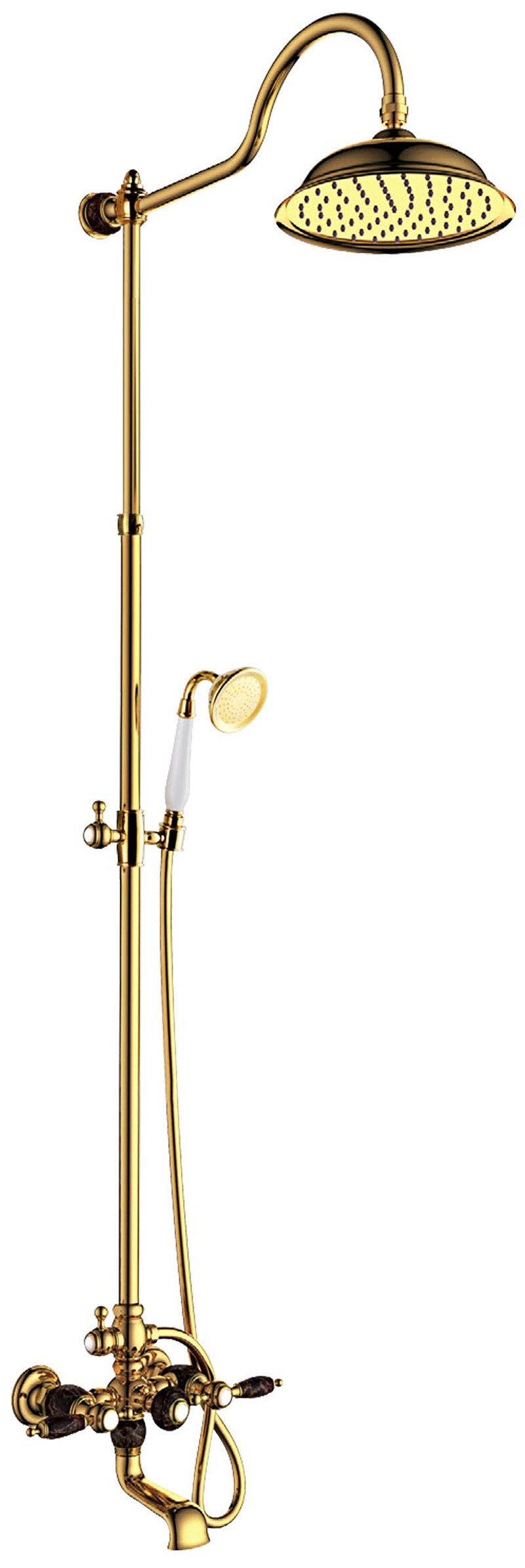 Timelss Life-Style Antique Brass Multifunction Zf-8002-3 Rain Shower Set