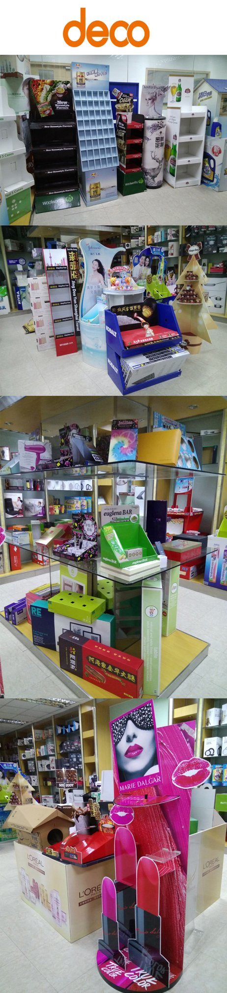 Cardboard Paper Green Paper Display Trays for Cosmetics Retail
