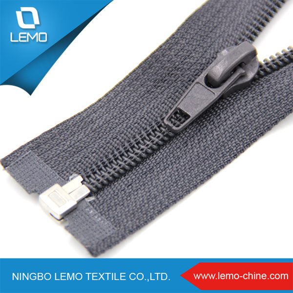 #3 Nylon Zipper with Plastic Stopper Open End Auto Lock