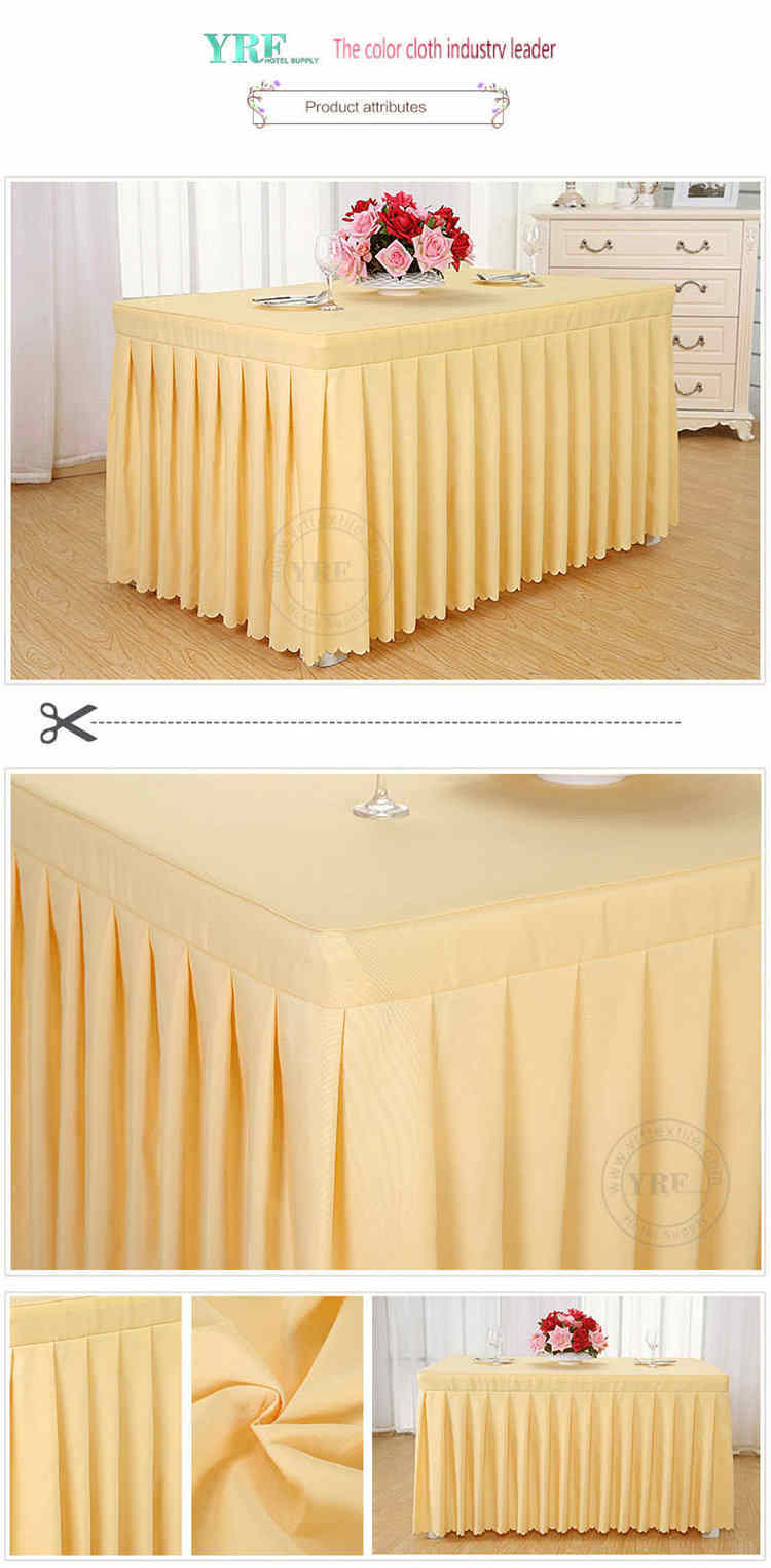 Yrf Luxury Golden Sequin Table Skirt