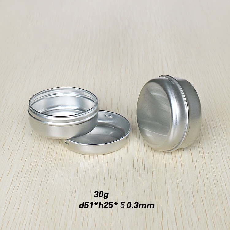 Lip Balm Tin Cans 30g Aluminium Jars Click Lid