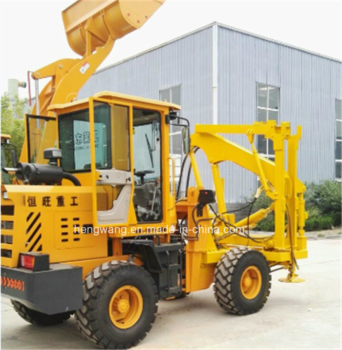 Load Type Wheeled Hydraulic Hammer Press Screw Driving/Guardrail Pile Driver for Foundation