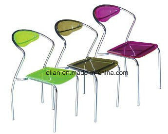 Restaurant Colorful Acrylic Dining Metal Chair for Garden Furniture (LL-0028)