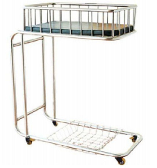 Hospital Medical Stainless Steel Baby Trolley (THR-RB19)