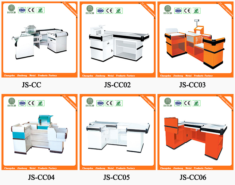 Wholesale Supermarket Stainless Cash Counter