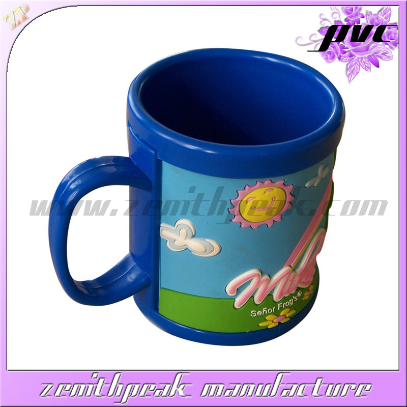 2018 Custom Colorful Sea Life Animal 3D PVC Plastic Mug/Mark Cup