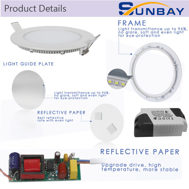 Cut Hole Size 70mm SMD2835 3W Round LED Panel