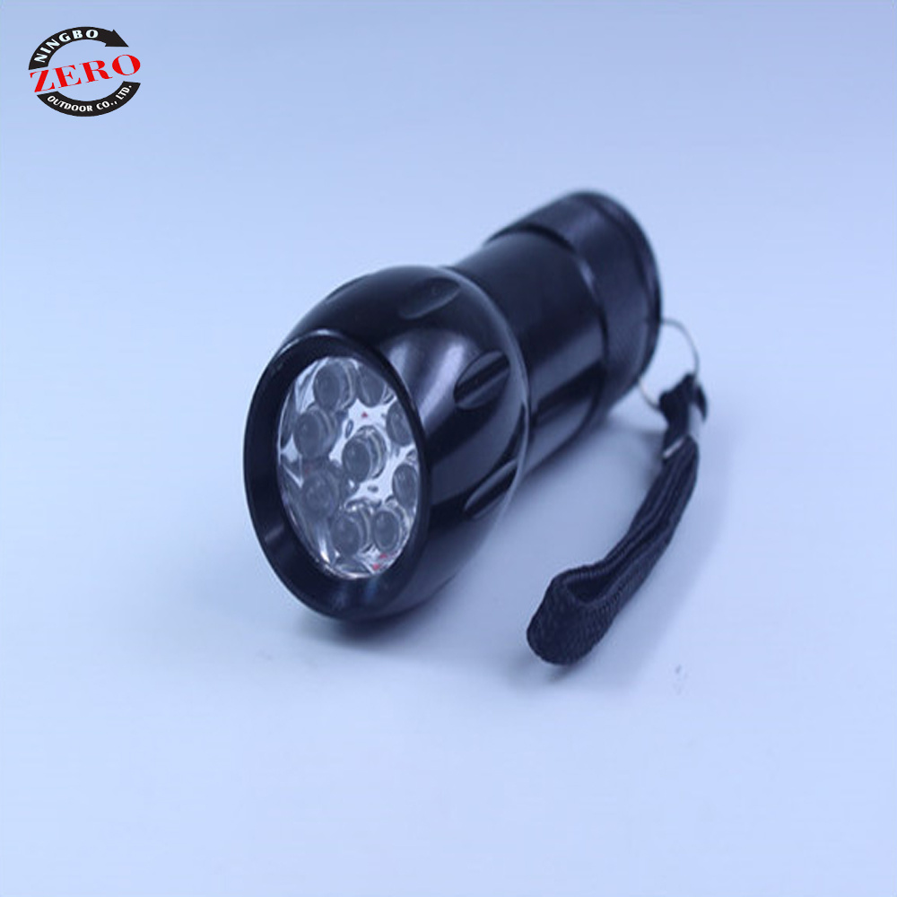 Super Bright Mini Lamp Laser Print 9 LED Aluminum Torch