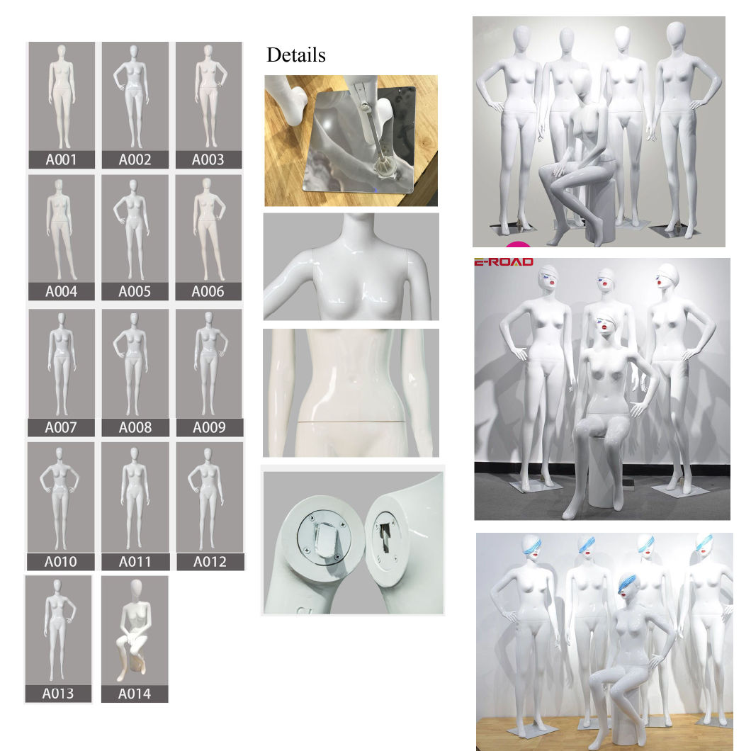 Glossy White Full Body Male Mannequin for Window Display Mannequins