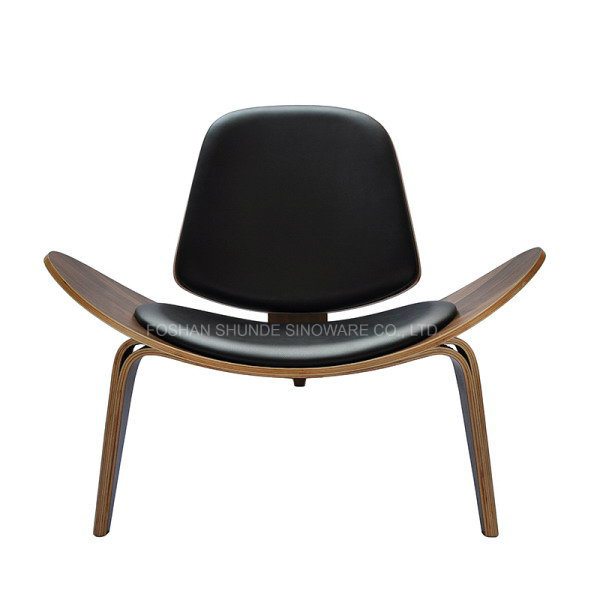 Fabric Lounge Wood Shell Chair (X6003)