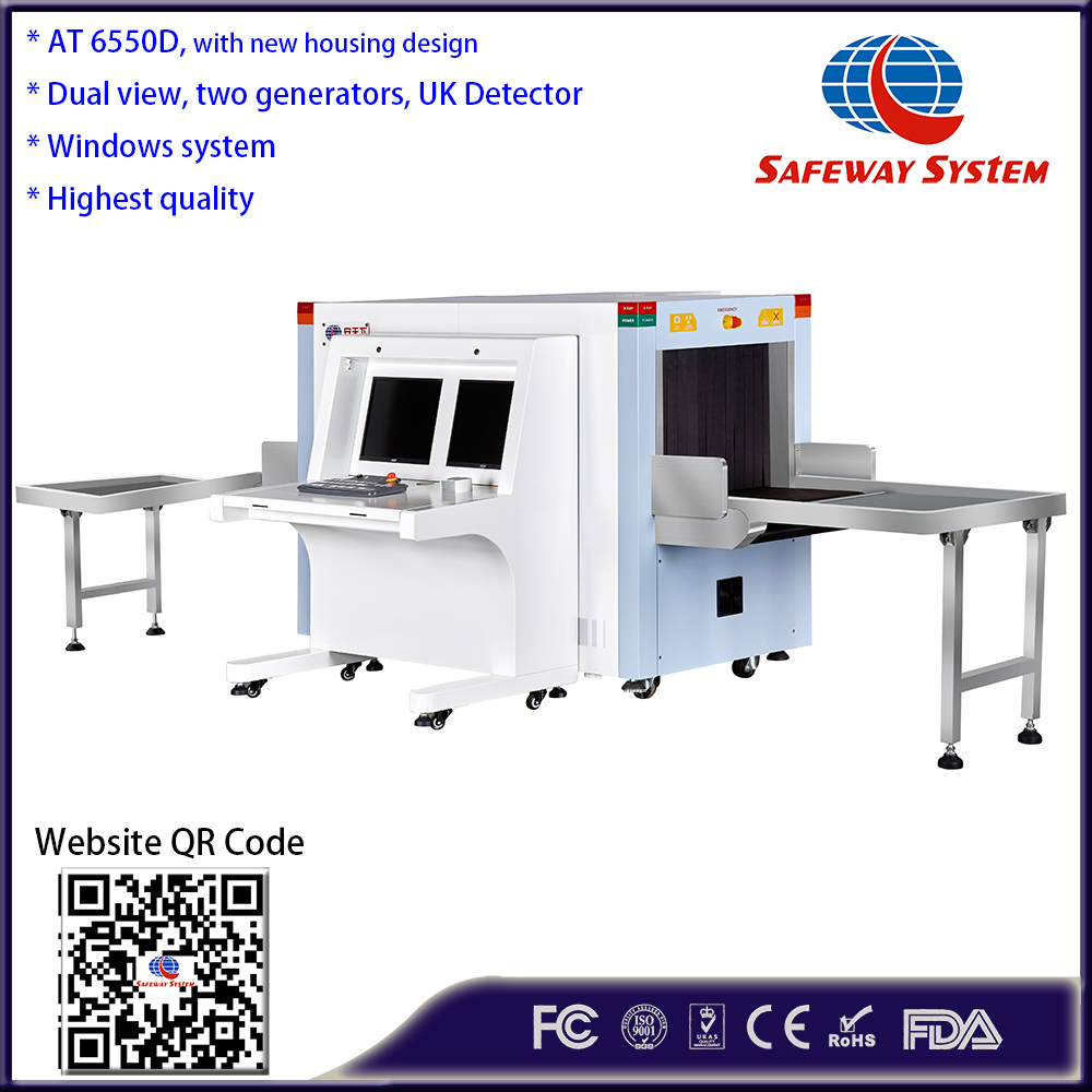 Handbag Checker Baggage and Luggage, Parcel Inspection Security X-ray Machine with Dual-View Imaging