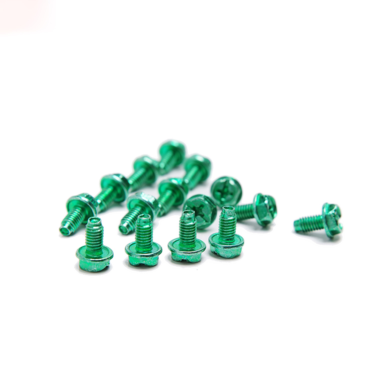 Aluminum Color Cross Recessed Hexagon Triangular Tooth Lock Screw Aluminum Color Cross Recessed Hexagon Triangular Tooth Lock Screw